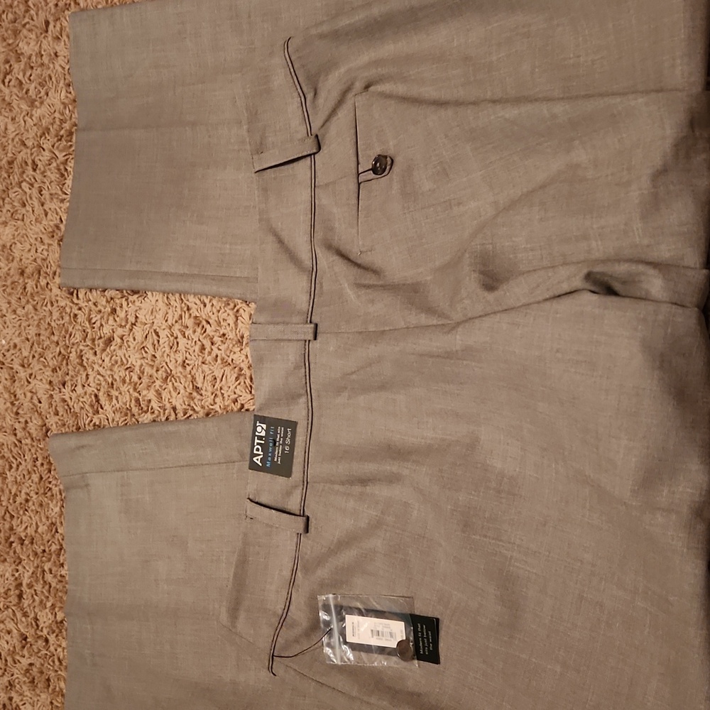 NWT Apt. 9 Heather Taupe Trousers Size 16 Short - Picture 6 of 9